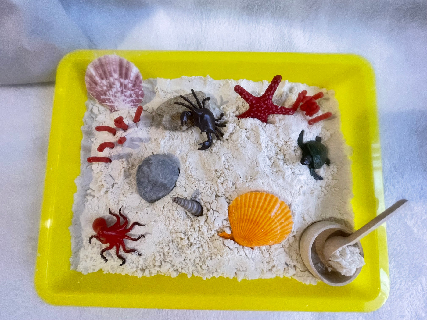 Bac sensoriel océan sable magique