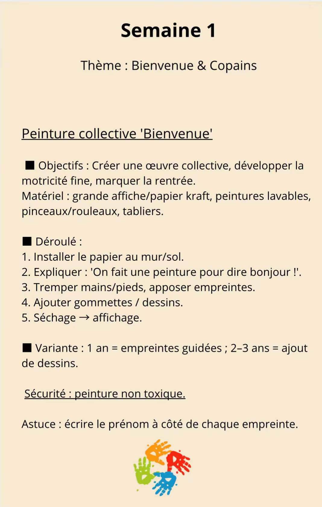 Livret d’activité 12 semaines d'activités Clef en Main Automne - Hiver