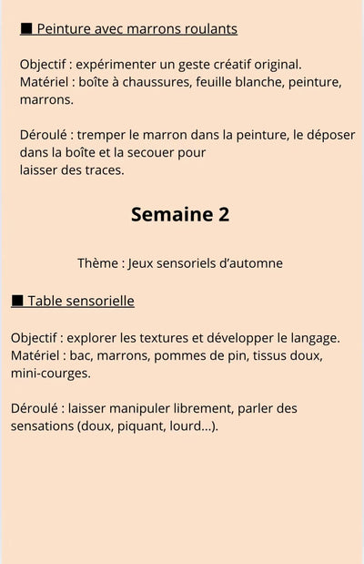 Livret d’activité 12 semaines d'activités Clef en Main Automne - Hiver